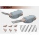 1/350 USS Arizona Battleship Metal Gun Barrels with Blast Bags for CY102