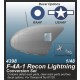 1/48 F-4A-1 Reconnaissance Lightning Conversion Set for P-38F/G kits