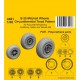 1/48 B-25 Mitchell Wheels Circumferential Tread Pattern for Accurate Miniatures/Academy/Revell