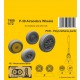 1/72 Bell P-39 Airacobra Wheels and Front Leg for Academy kit