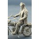 1/35 German Dispatch Rider Standing With A Motorcycle