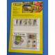 HO Scale Themed Figures Set (defect: fruit barrow roof support cracked)