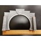 HO Scale Tunnel Portal for Double Track (cracked)