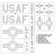 1/48 B-57B/G Canberra Insignias Masking for Airfix kits