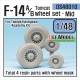 1/48 Grumman F-14A/B Tomcat Middle Type Sagged Wheels Set for Academy/Hasegawa/Tamiya