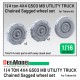 1/16 US 1/4TON 4x4 G503 MB Winter Chained Sagged Wheel set for Takom kits