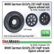 1/16 WWII German Sd.kfz.251 Half-track Spare Wheel set for AHHQ/Trumpeter kit