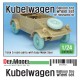 1/24 WWII German Kubelwagen Ballon Tyres set for Hasegawa kits