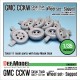 1/35 WWII US GMC CCKW Cargo Truck Sagged Wheels Set for Tamiya/Hobby Boss kits (11 wheels)