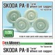 1/35 Czech Skoda PA-II "Turtle" Sagged Wheels Set for Takom kit