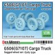 1/35 WWII US G7107(G506) Cargo Truck Early Type Wheel set for ICM/Miniart kits