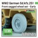 1/35 WWII German SdKfz.251 Half-track Front Sagged Wheels Early
