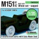 1/35 US M151A1/A2 Mutt Jeep Sagged Wheels Set for Academy/Tamiya kits (5 wheels)