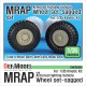 1/35 US 4x4 MRAP Armoured Fighting Vehicle Sagged Wheels Set for Kinetic K61011 (4 wheels)