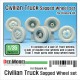 1/35 Civilian Truck Sagged Wheels Set (7pcs w/mask) for Diopark kits
