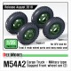 1/35 US M54A2 Cargo Truck Military Type Sagged Front Wheels set for AFV Club kits