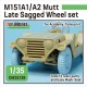 1/35 M151A1/A2 Mutt Jeep Sagged Wheel set for Academy/Tamiya kits