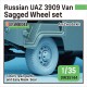 1/35 Russian UAZ 3909 Van Sagged Wheel set for Zvezda kits