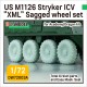 1/72 US M1126 Stryker ICV "XML" Sagged Wheel set for Academy/Dragon kits