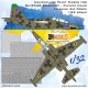 1/32 Su-25UB Frogfoot/Rook Ukrainian Clover Camouflage Paint Masking for Trumpeter kits