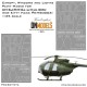 1/35 Little Bird AH-6J/MH-6J Canopy, Windows & Lights Paint Masks for Kitty Hawk #KH50003