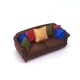 1/72 Miniature Furniture Couch Type 1: 3-seater Couch with Cushions