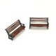 1/72 Miniature Furniture Wooden & Iron Cast Street Bench (2pcs)