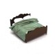 1/72 Miniature Furniture Classic Wooden Double Bed Type 1