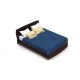 1/72 Miniature Furniture Wooden Double Bed Type 4