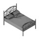 1/72 Miniature Furniture Iron Double Bed Type 6