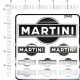 Martini Metal Logo Stickers for 1/12, 1/18, 1/20, 1/24, 1/43 Scales