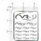 VR-1 Helmets Metal Logo Stickers for 1/12, 1/18, 1/20, 1/24, 1/43 Scales