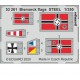 1/350 German Battleship Bismarck Flags Detail Set for Trumpeter kits