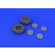 1/32 Supermarine Spitfire Mk.II Wheels for Revell Mk.I kit (2 Wheels w/Paint Mask)