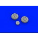 1/48 Hawker Tempest Mk.V Wheels (late) Set (Brassin) for Eduard kits