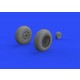 1/48 North American P-51D Mustang Wheels Oval Tread Set for Eduard kits