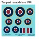 1/48 Tempest Roundels Late Decals for Eduard kits