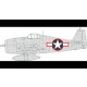 1/48 US F6F-3 National Insignia w/Red Outline Paint Masks for Eduard kits
