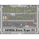 1/48 Mitsubishi A6M2B Zero Type 21 Colour Photoetch Set Vol.2 for Hasegawa kit