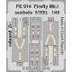 1/48 Fairey Firefly Mk.I Seatbelts Steel Detail Set for Trumpeter kits
