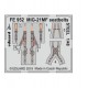 1/48 Mikoyan-Gurevich MiG-21MF Seatbelts Steel Detail set for Eduard kits
