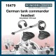 1/16 German Tank Commander Cap, Headphones & Microphone