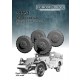 1/35 M3 Scout Car Directional Pattern Tyres Wheels for Tamiya kits
