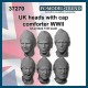 1/35 WWII British Heads with Cap Comforter