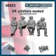 1/48 British Soldiers Seated (4 figures)