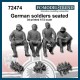 1/72 German Soldiers Seated (4 figures)