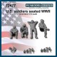 1/72 WWII US Soldiers Seated (4 figures)