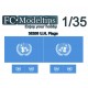 Water-slide Decal for 1/35 Adaptable Decal Flag United nations