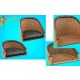 1/32 British Wicker Seat Full Back - 1x Short & 1x Tall, w/Small Leather Pad