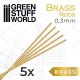 Pinning Brass Rods 0.3mm (5pcs, each length: 250mm)
